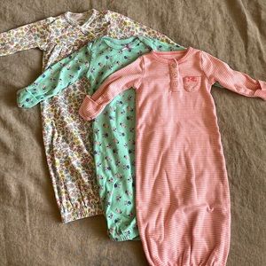 Carters newborn gowns